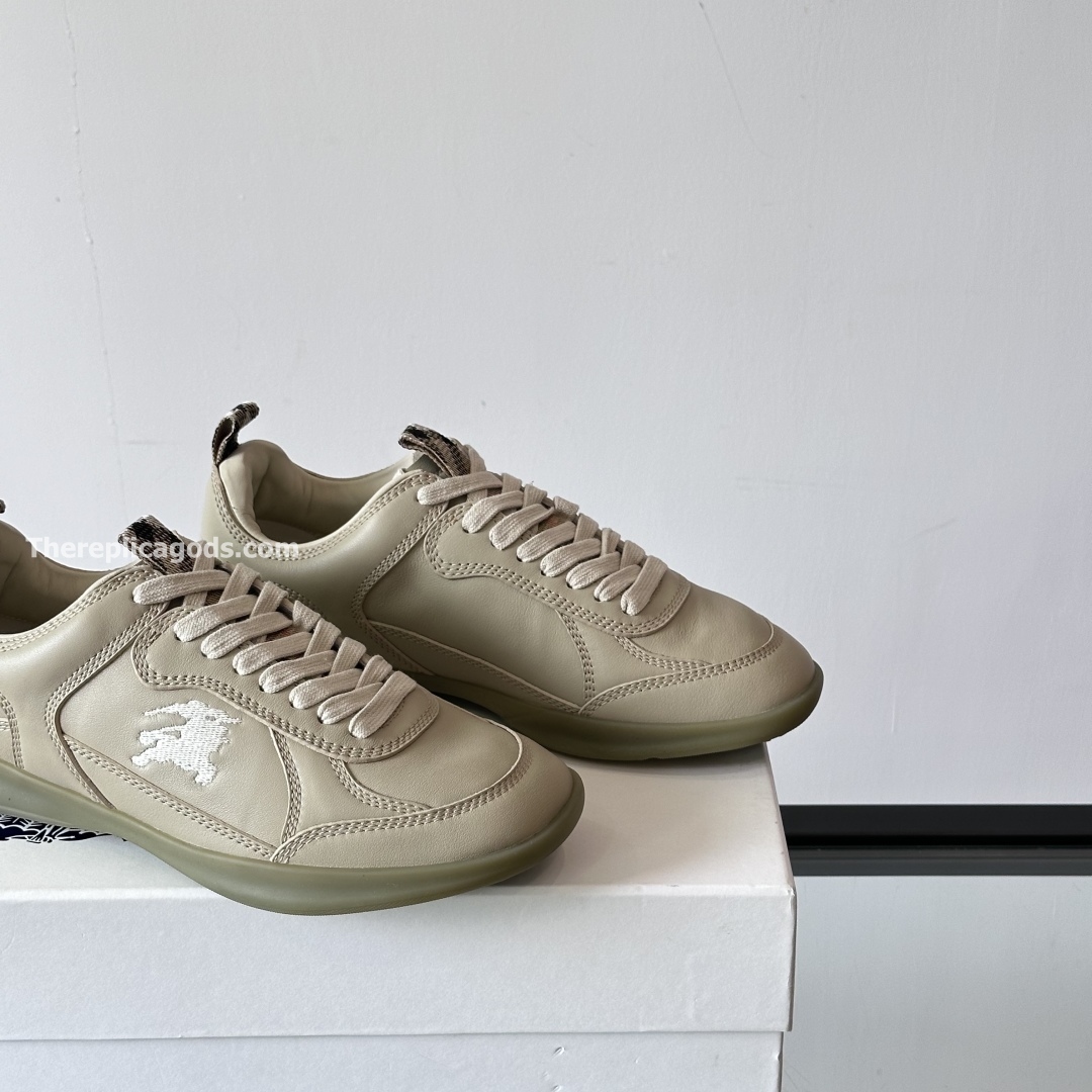 LEATHER MATRIX SNEAKERS IN BEIGE - BBR134