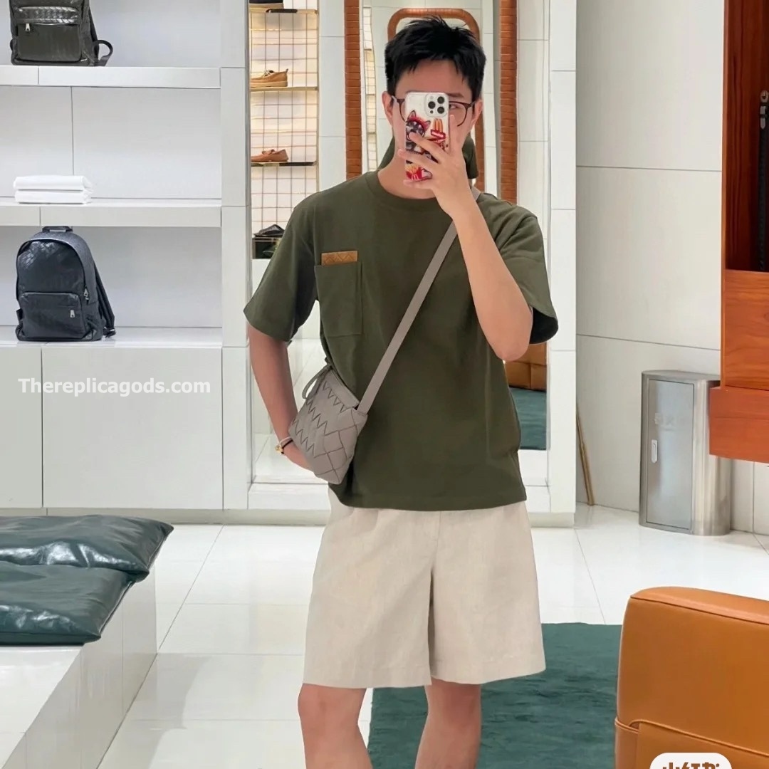 NEW PIMA COTTON JERSEY T-SHIRT IN KHAKI GREEN - TP655