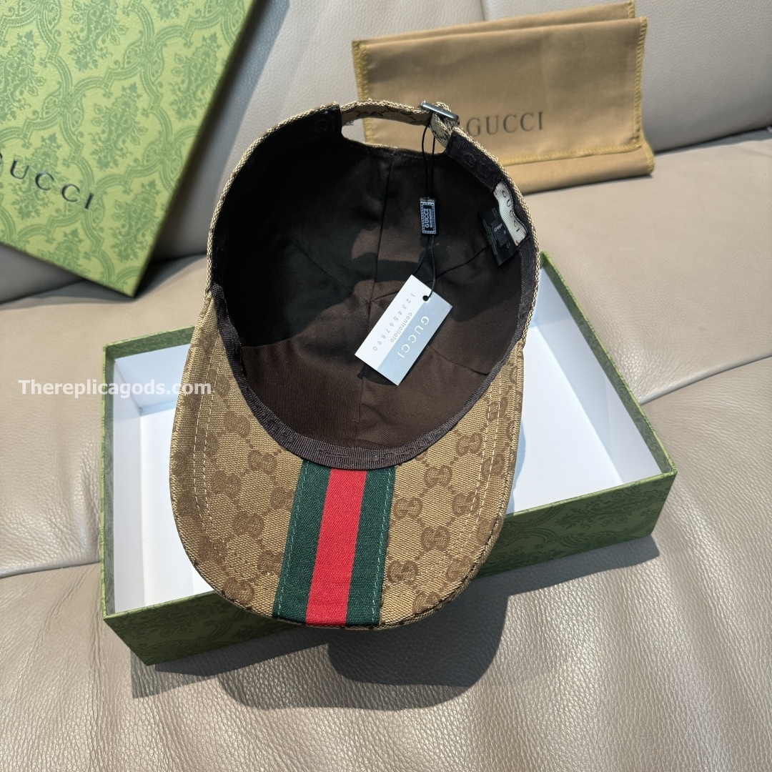 GG CANVAS BASEBALL HAT IN BEIGE