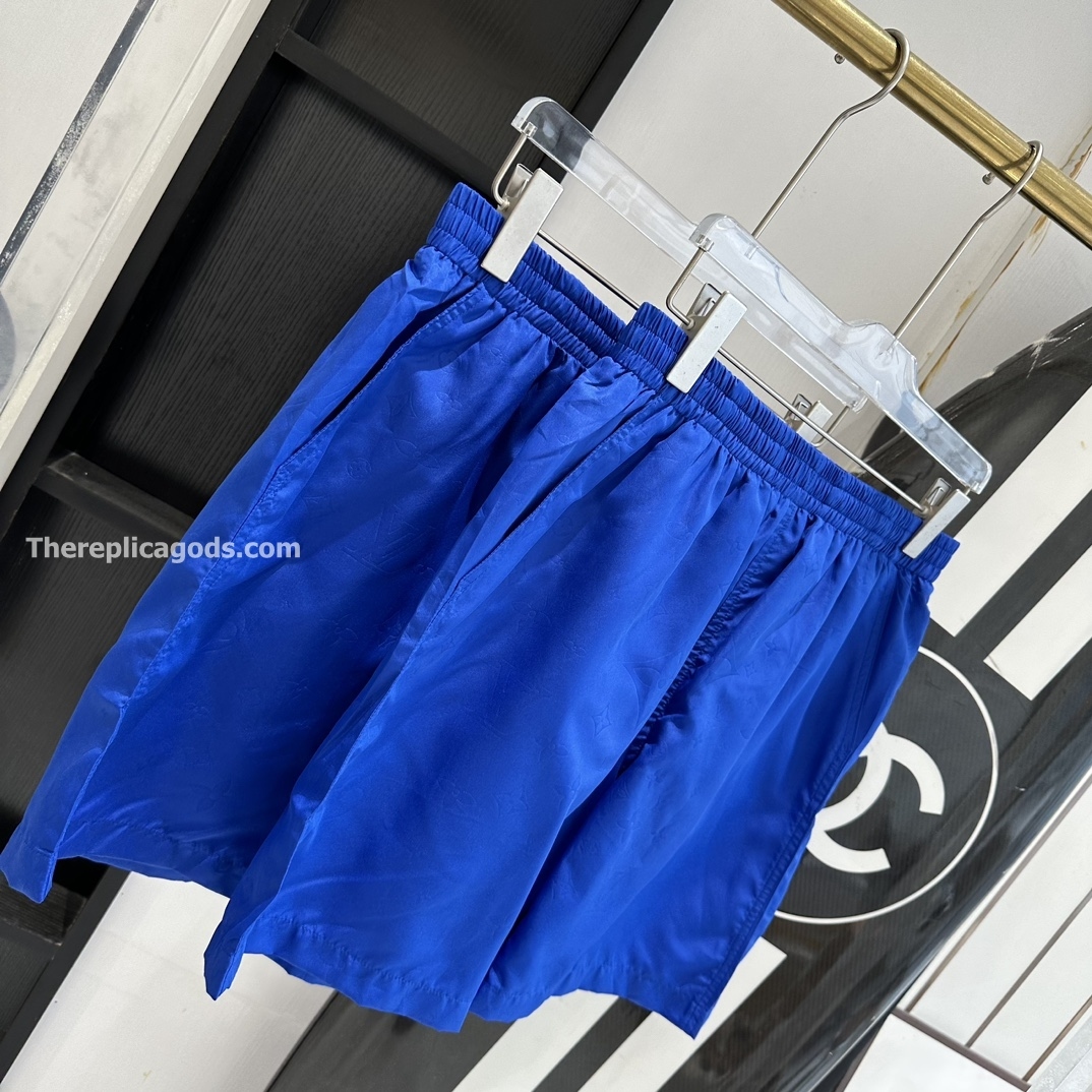 MONOGRAM NYLON SWIM BOARD SHORTS IN BLUE - TP557
