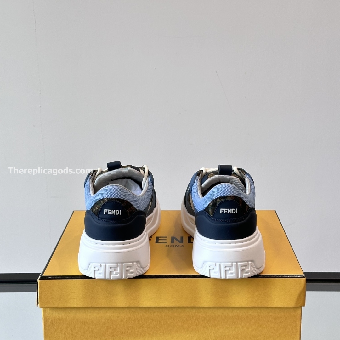 FORCE SNEAKERS IN WHITE AND LIGHT BLUE - FD164