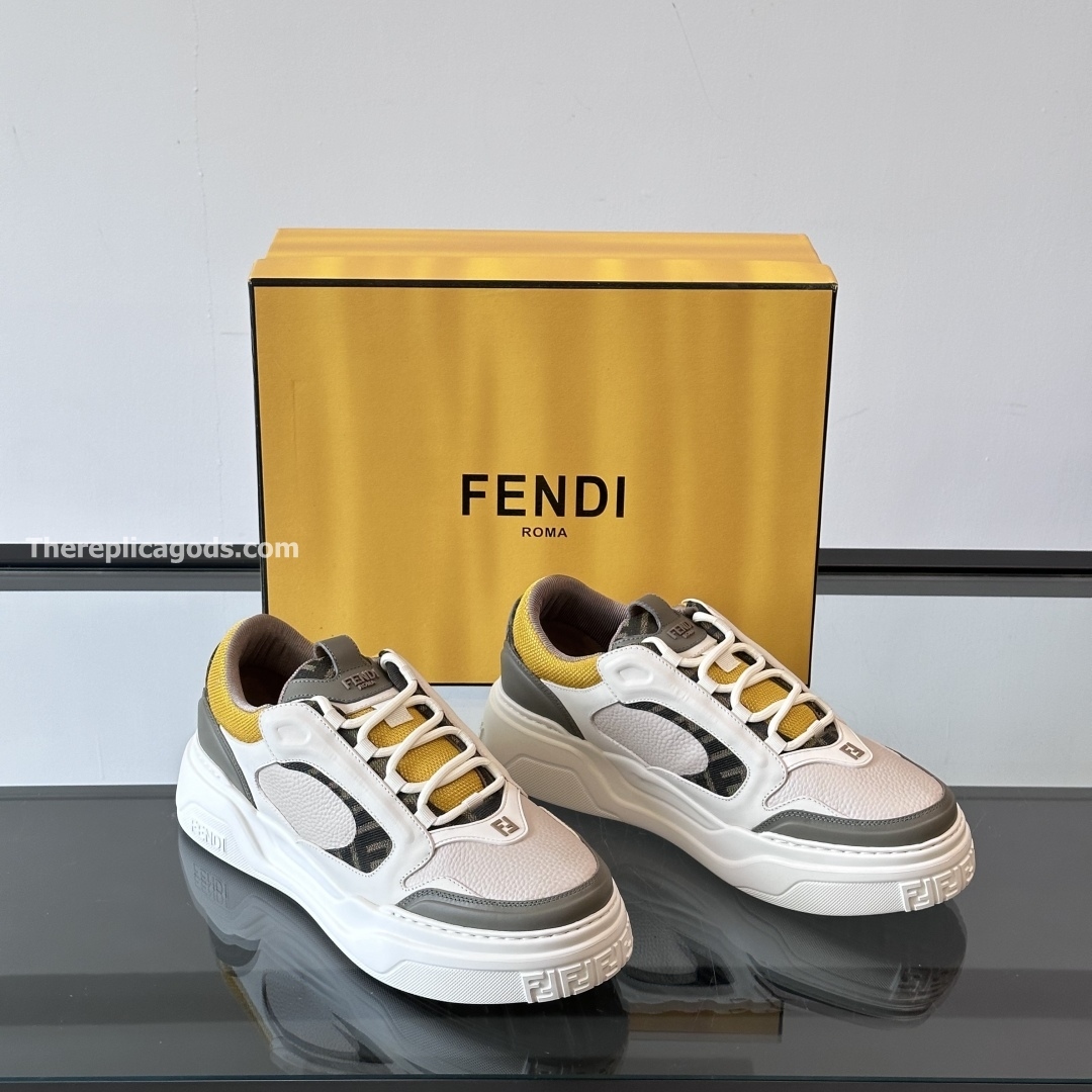 FORCE SNEAKERS IN WHITE AND BROWN - FD166