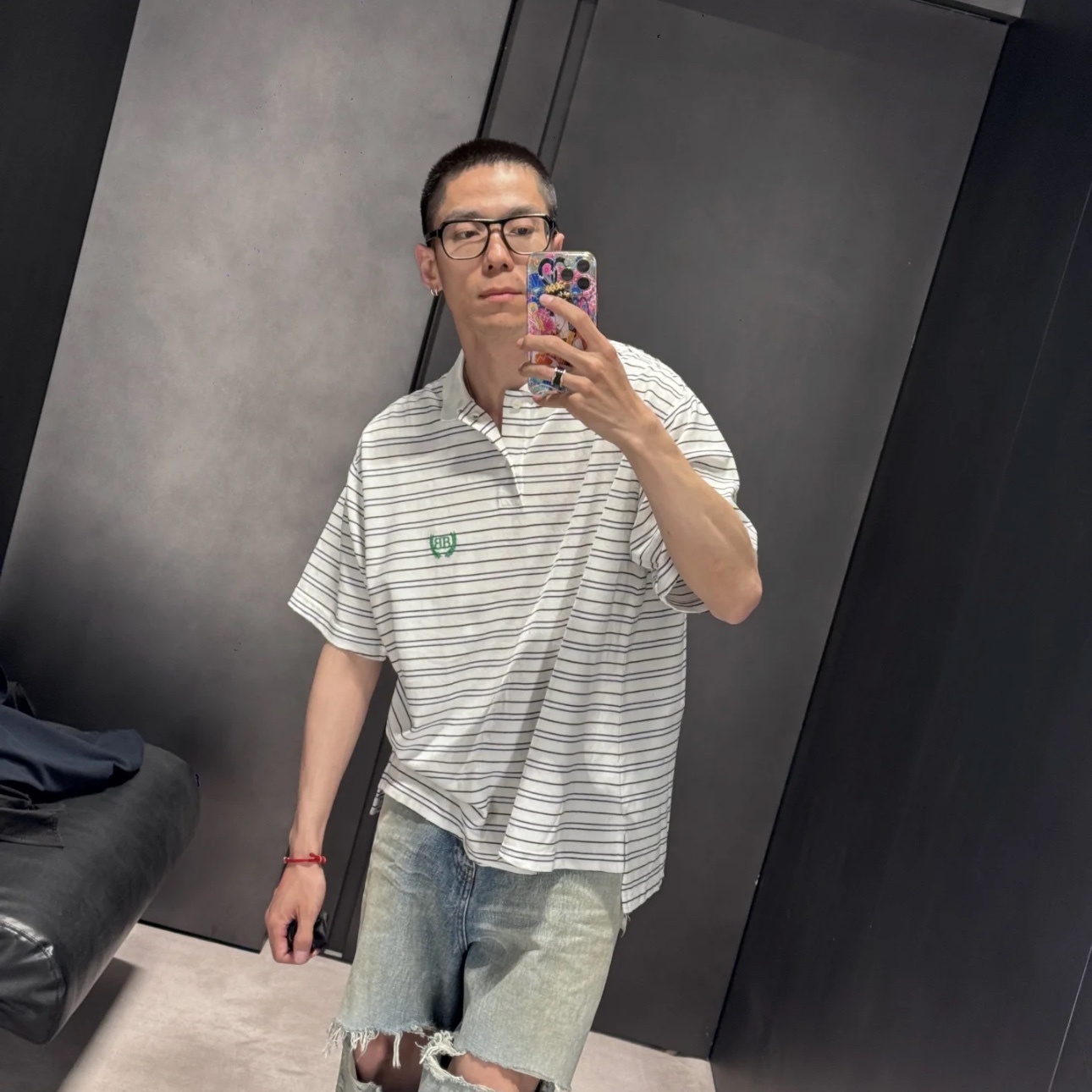 LOGO POLO SHIRT IN GREY - TP577