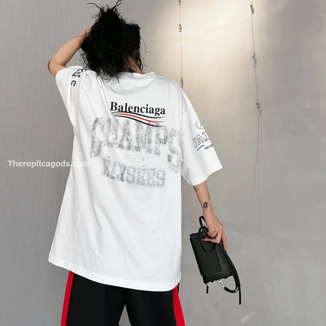 OVERLAYER POLITICAL CAMPAIGN T-SHIRT IN WHITE - TP594