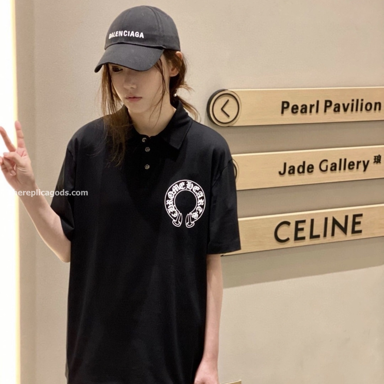 HORSESHOE LOGO POLO IN BLACK - TP570