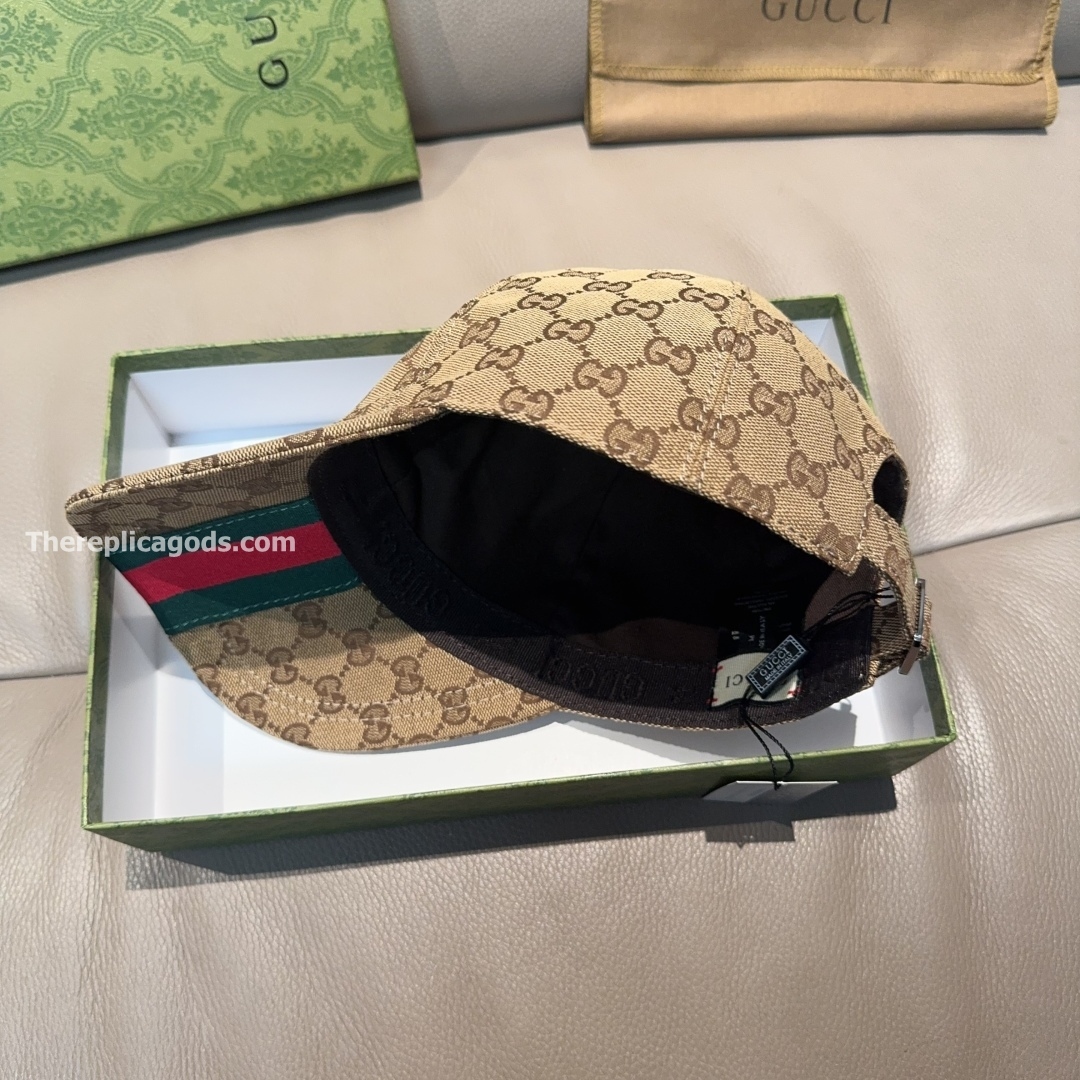 GG CANVAS BASEBALL HAT IN BEIGE