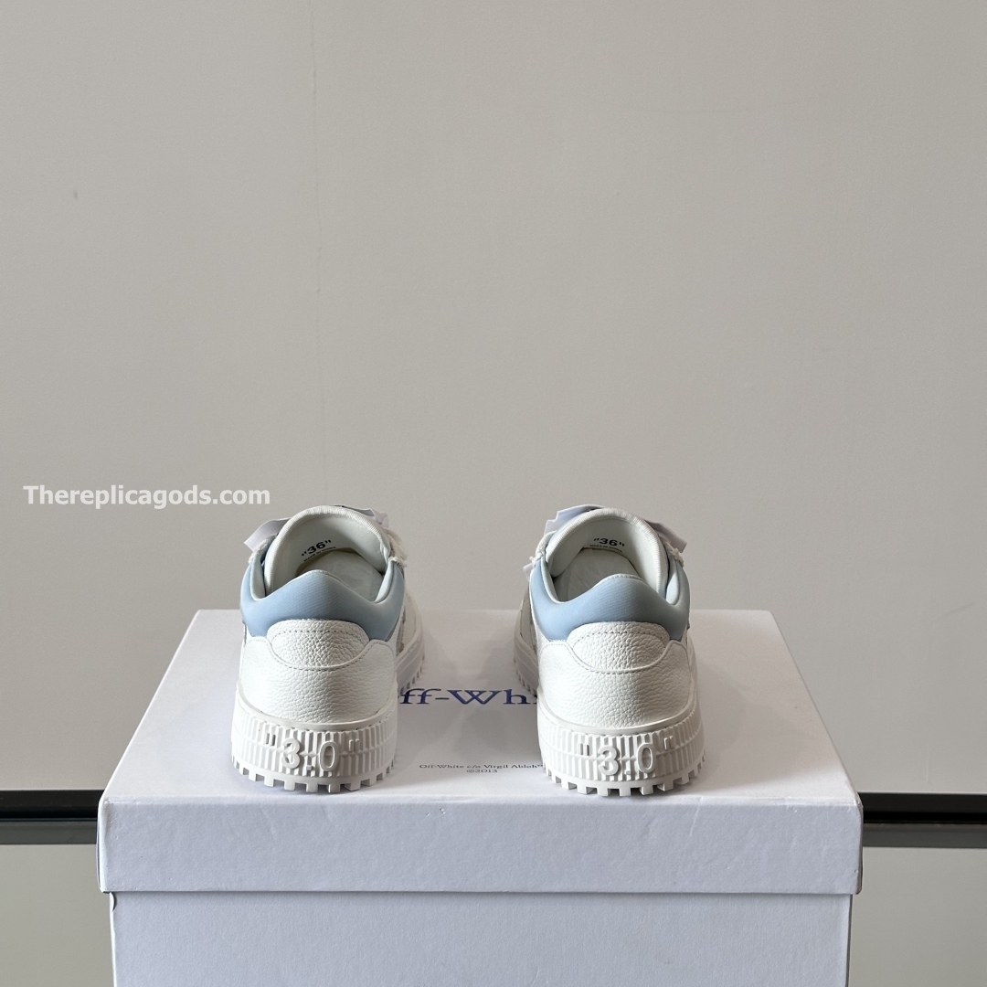 3.0 OFF-COURT SNEAKERS IN WHITE AND LIGHT BLUE - OW52