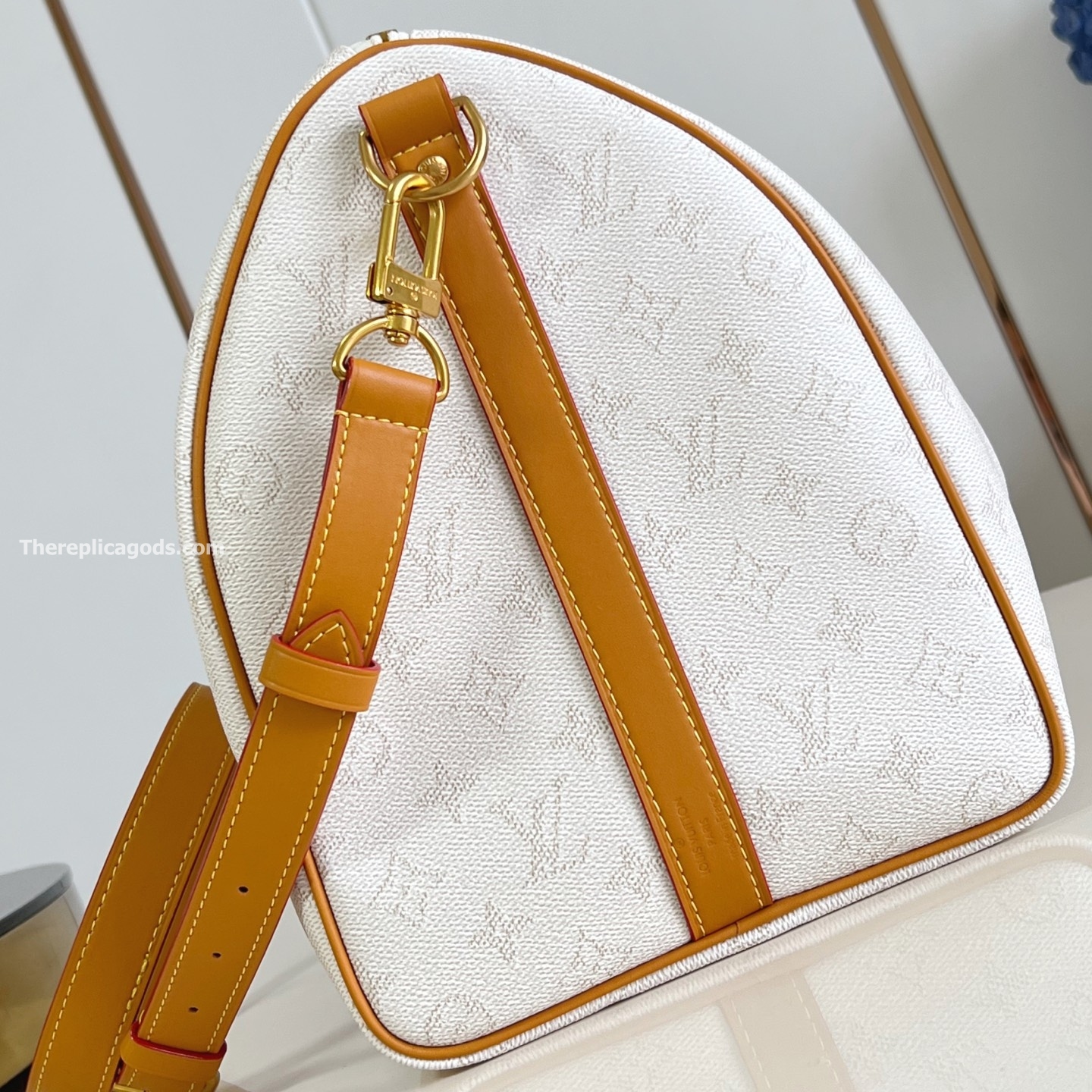 KEEPALL BANDOULI?RE 45 BAG OFF-WHITE MONOGRAM HERITAGE CANVAS M14838