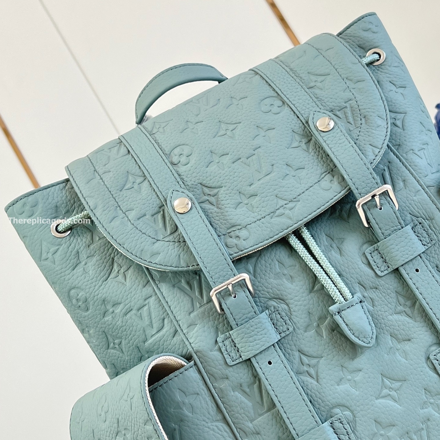 CHRISTOPHER MM BACKPACK MISTY LAKE GREEN MONOGRAM TAURILLON M13863