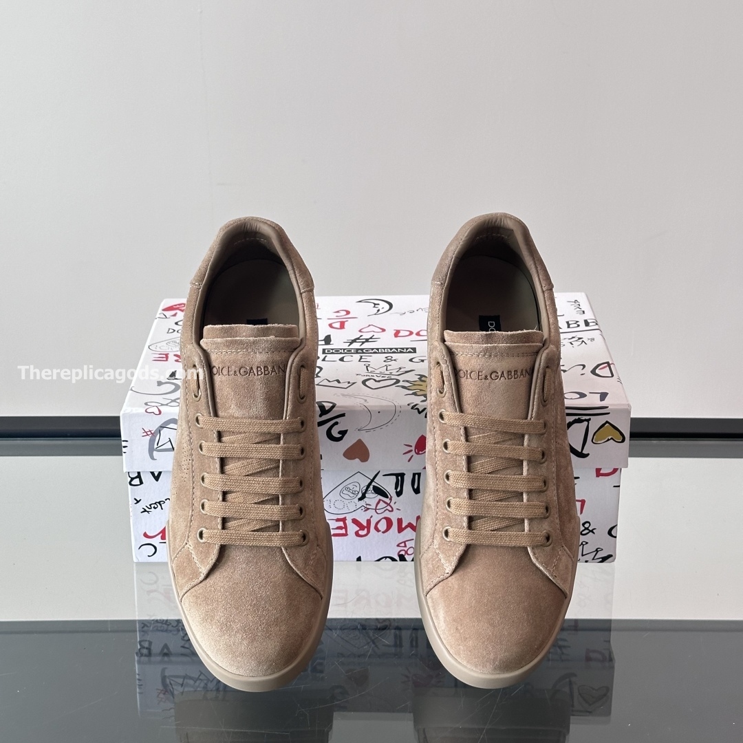 PORTOFINO LEATHER SNEAKERS IN BEIGE - GD242