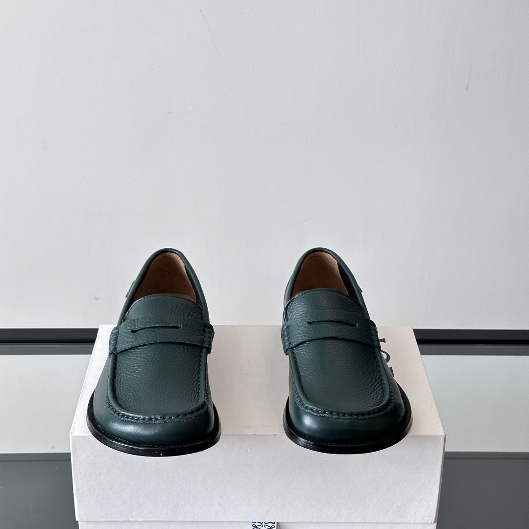 CAMPO DEERSKIN LOAFERS IN EVERGREEN