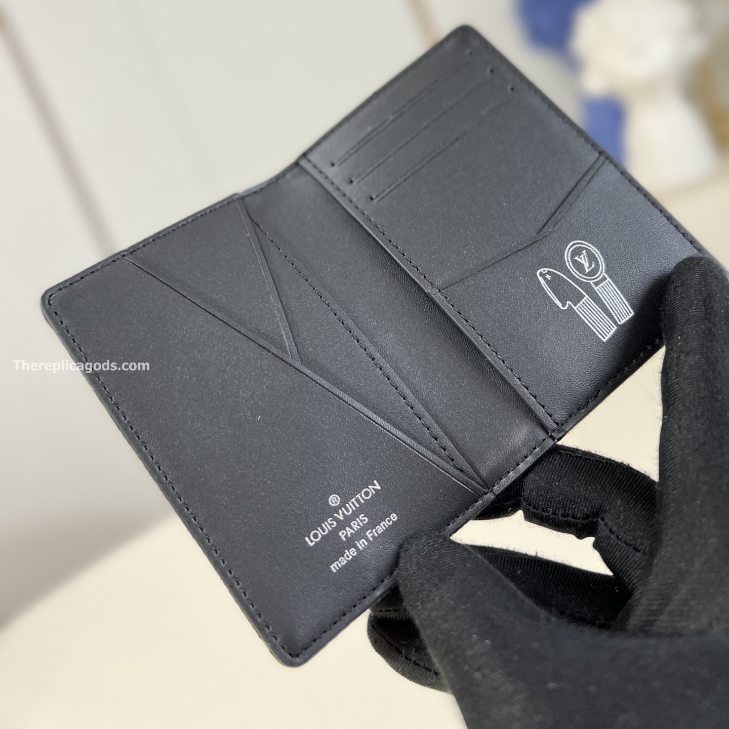 POCKET ORGANIZER GRADIENT BLUE LV BLASON DENIM M14148