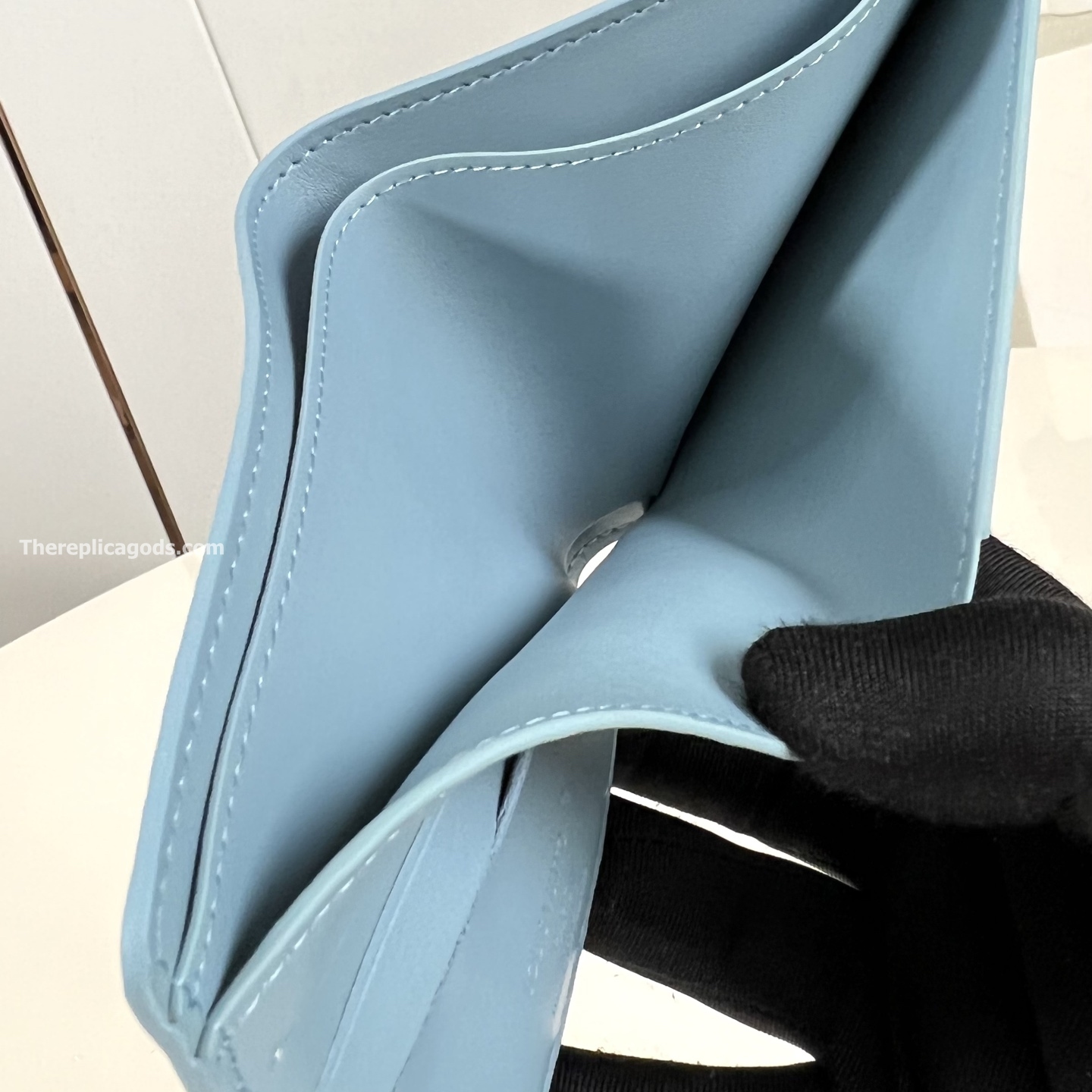 MULTIPLE WALLET SKY BLUE MONOGRAM SHADOW CALF LEATHER M14802