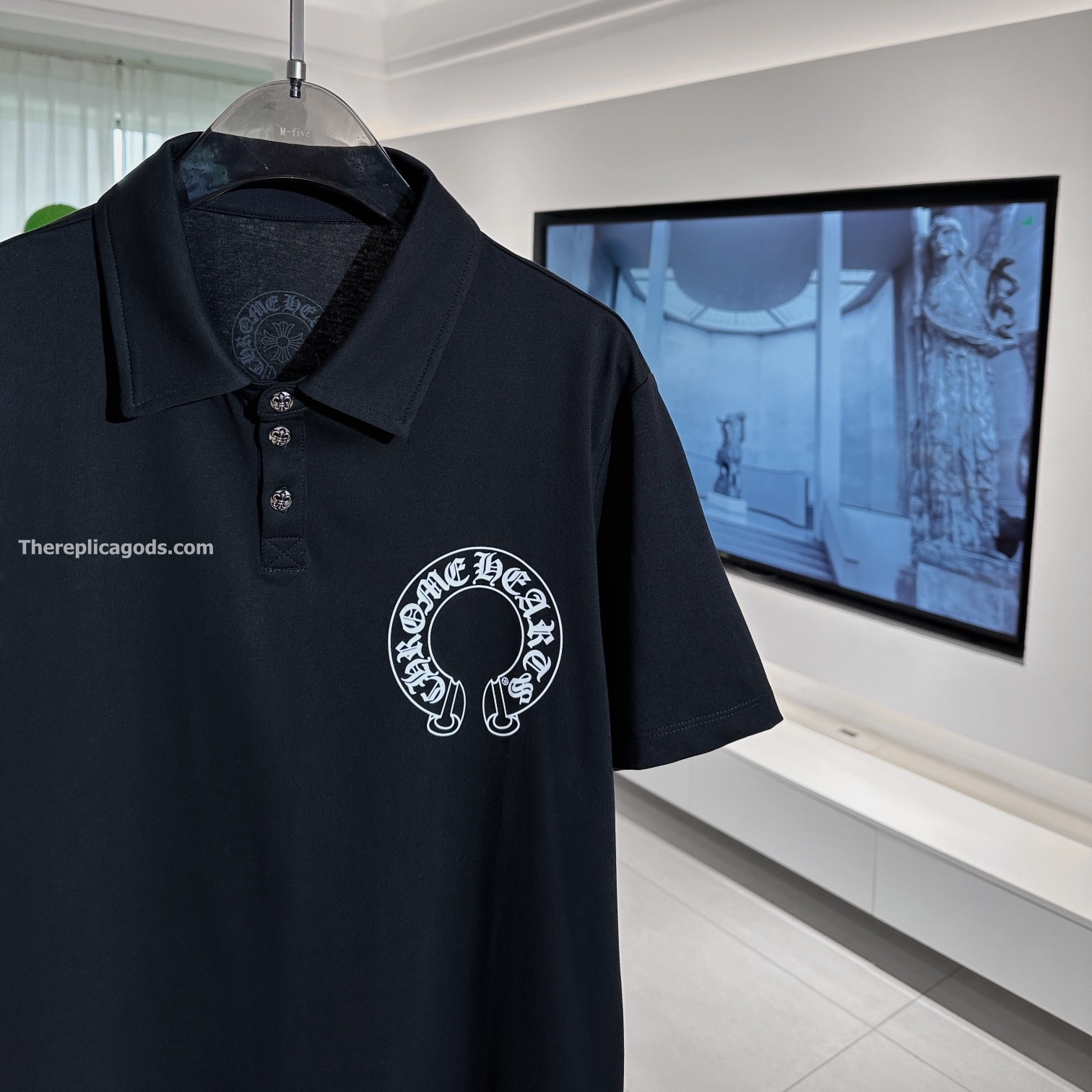 HORSESHOE LOGO POLO IN BLACK - TP570