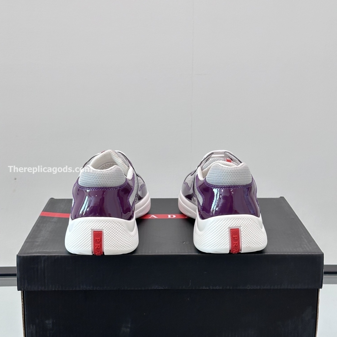 AMERICA'S CUP SNEAKERS IN WHITE AND PURPLE - PD225