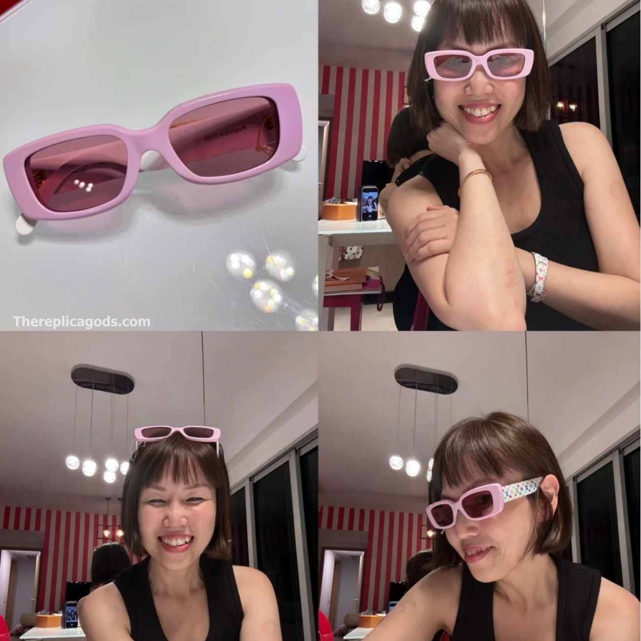 X TM MULTIGRAM CAT EYE SUNGLASSES Z2711W - SG190