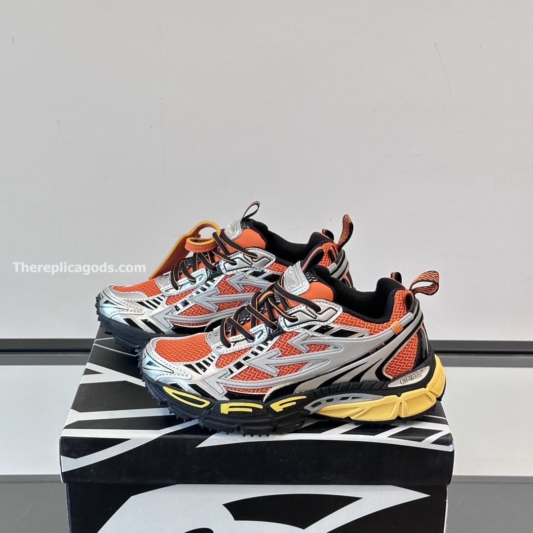 BE RIGHT BACK SNEAKERS IN GREY AND ORANGE - OW64
