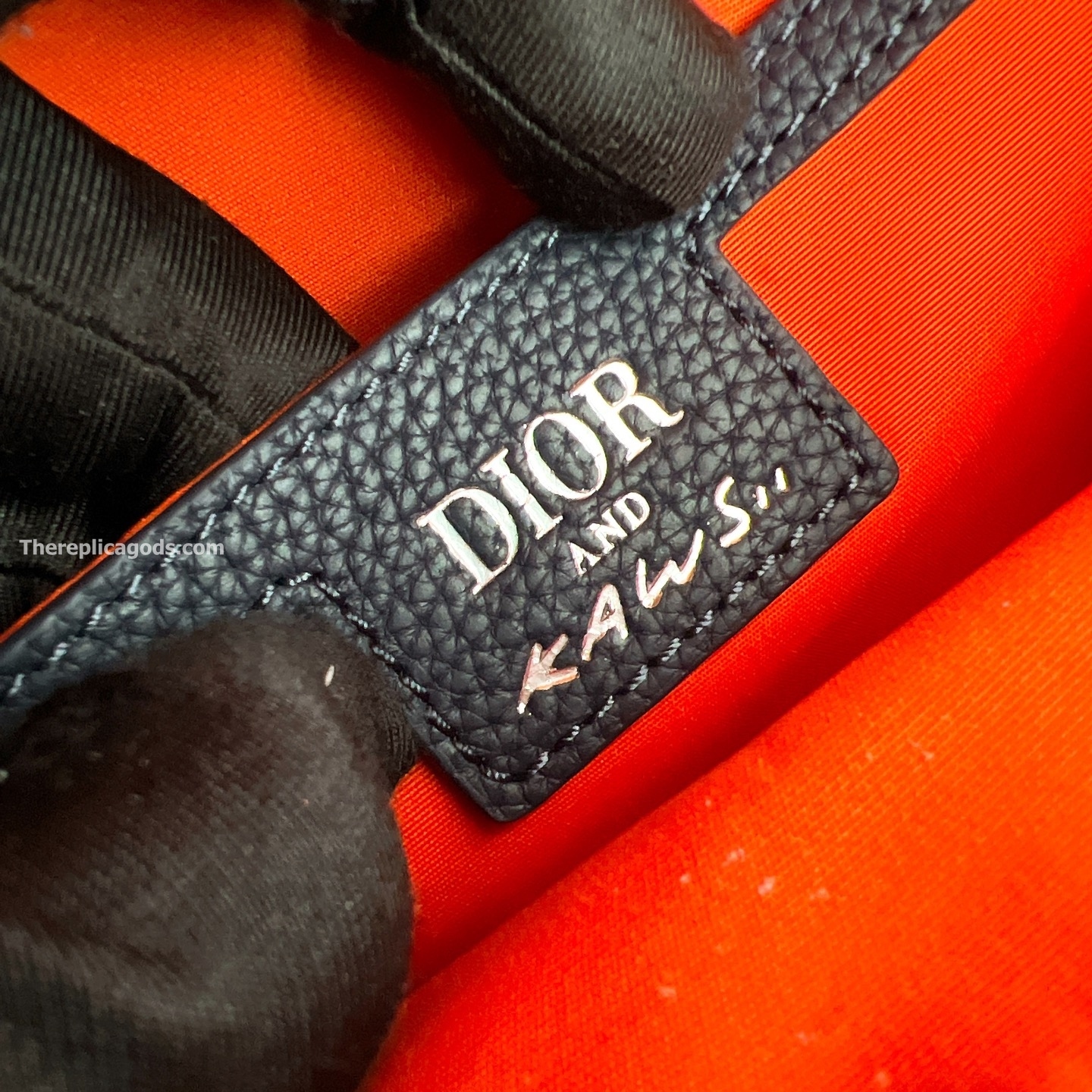 AND KAWS RIDER 2.0 BELT BAG NAVY BLUE OBLIQUE JACQUARD AND GRAINED CALFSKIN