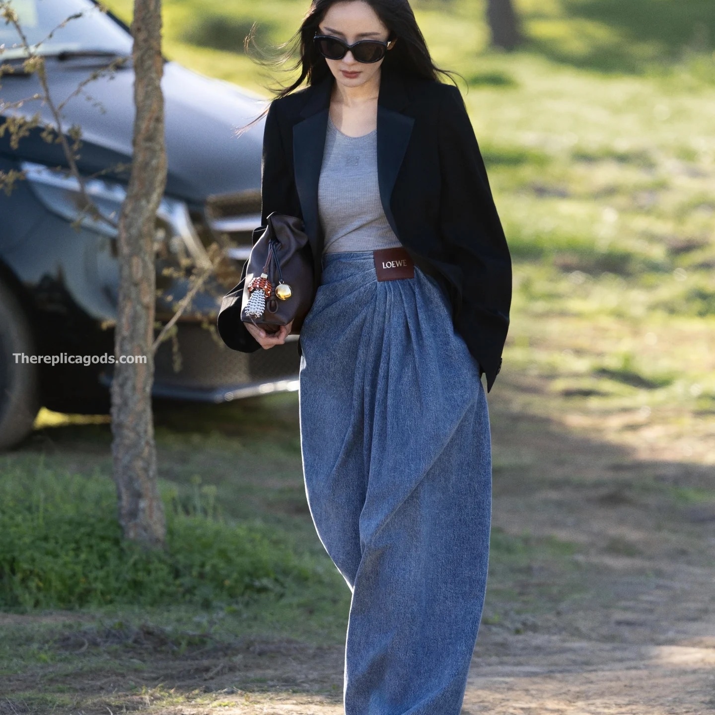 DRAPED JEANS IN DENIM - TP566