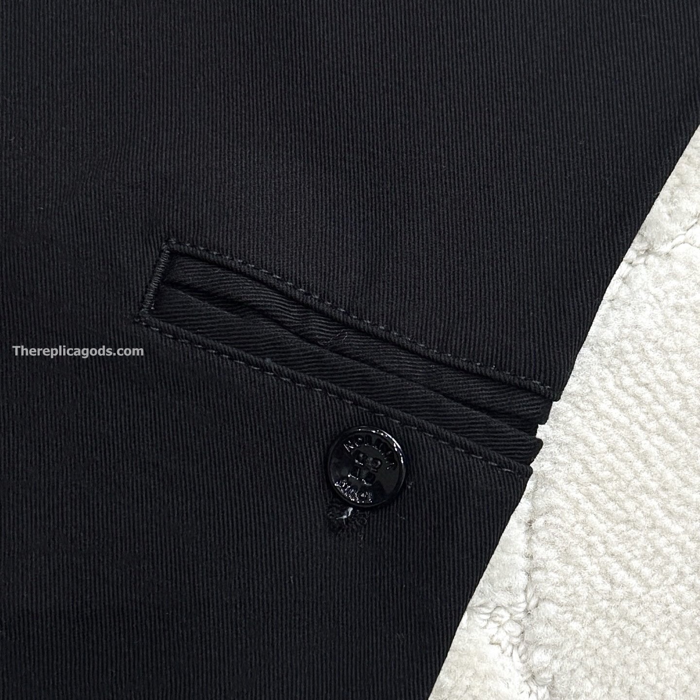 FLARED PREPPY CHINO PANTS IN BLACK - TP567