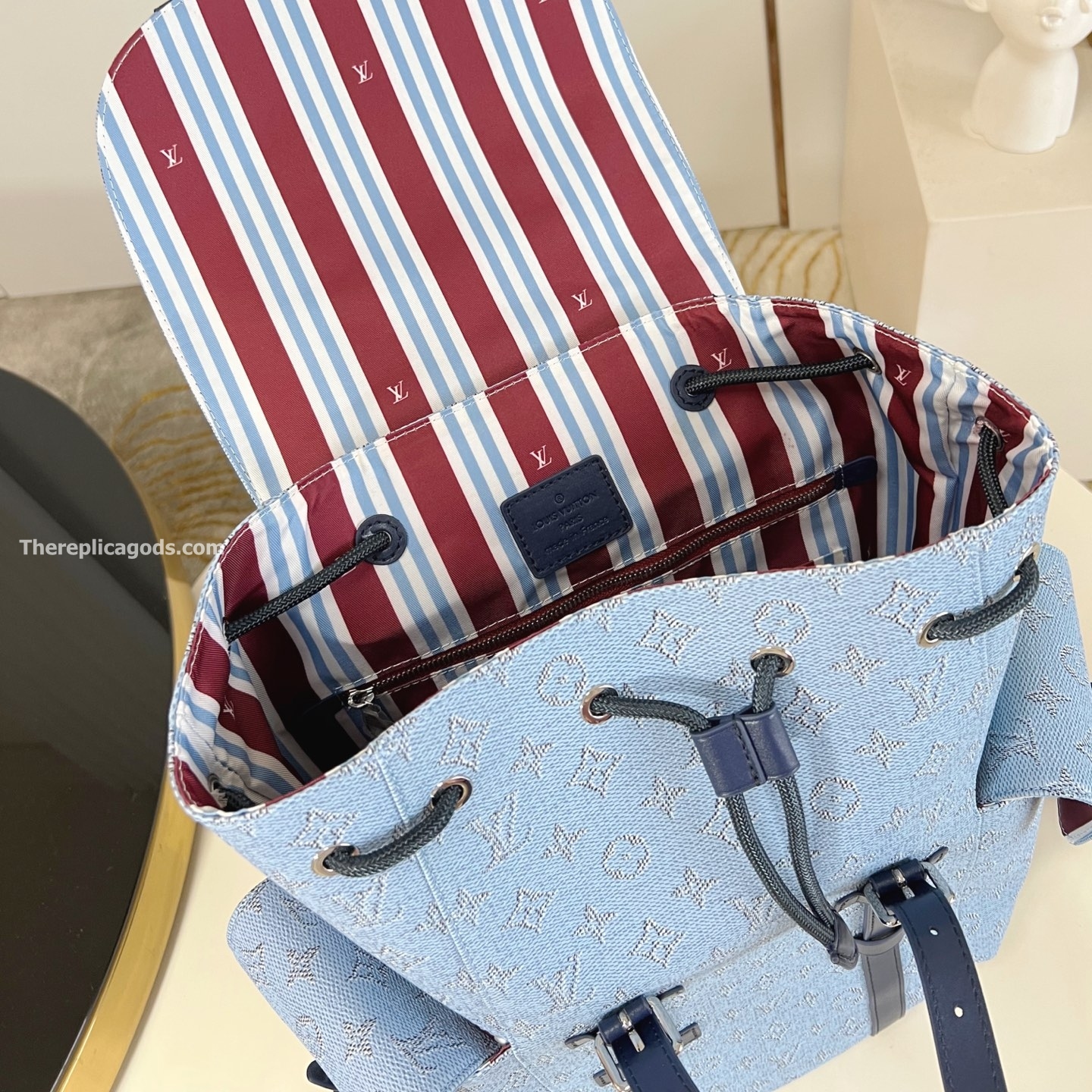 CHRISTOPHER MM BACKPACK BLUE MONOGRAM HERITAGE CANVAS M14676