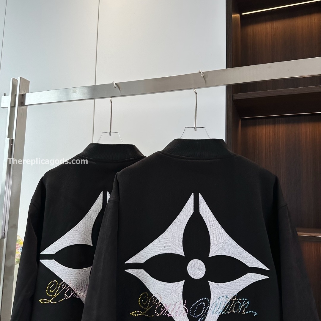 LEATHER MIX VARSITY BLOUSON IN BLACK - JK900