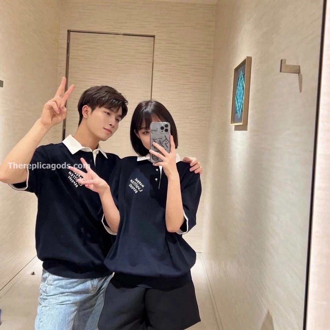 EMBROIDERED SHORT-SLEEVED COTTON BLEND POLO SHIRT - TP606