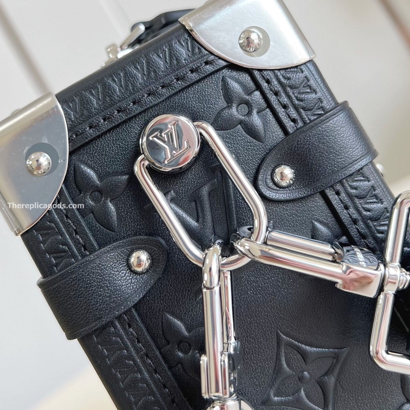 SIDE TRUNK MM BAG BLACK CALF LEATHER M14572