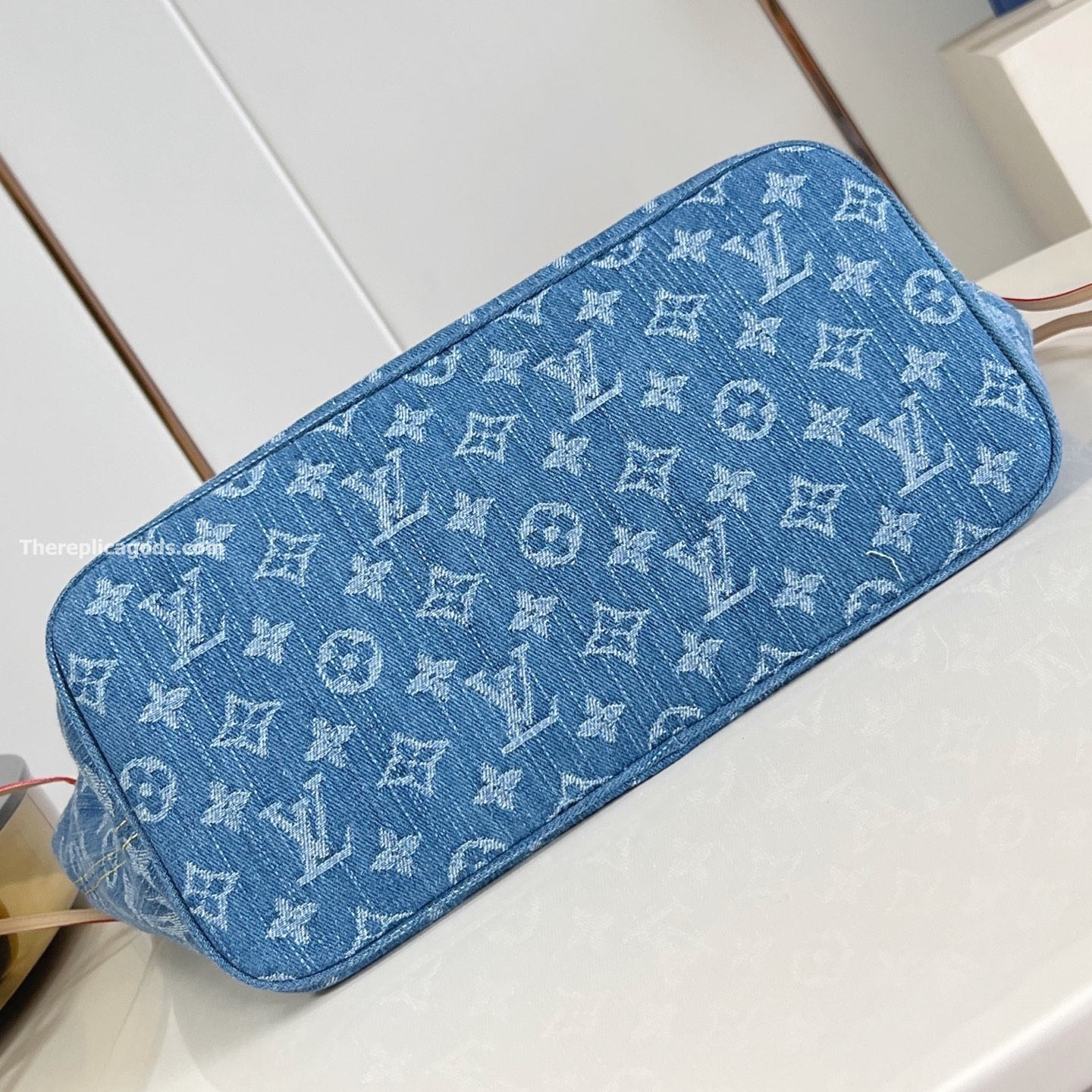 NEVERFULL MM TOTE BAG IN DENIM BLUE M13192