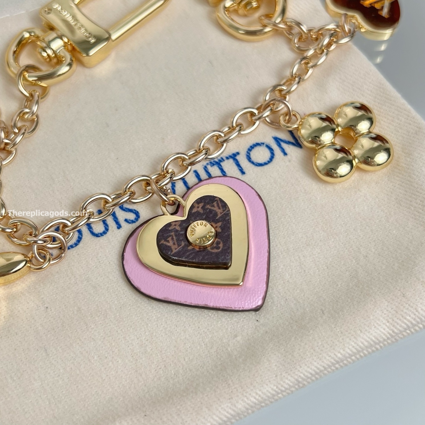 MY HEART BAG CHAIN GOLD-TONED METAL M02338