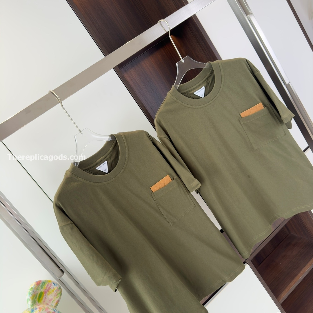 NEW PIMA COTTON JERSEY T-SHIRT IN KHAKI GREEN - TP655