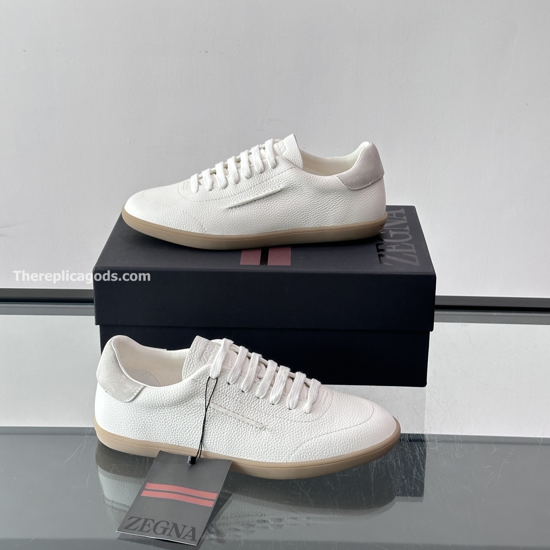 232 LOW-TOP SNEAKERS WHITE GRAINED LEATHER, photo 6