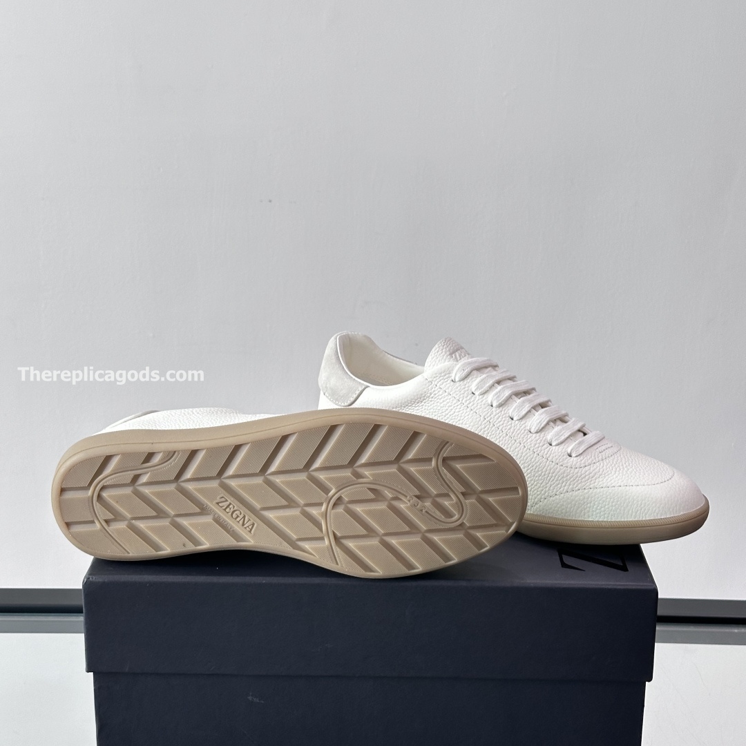 232 LOW-TOP SNEAKERS WHITE GRAINED LEATHER, photo 10