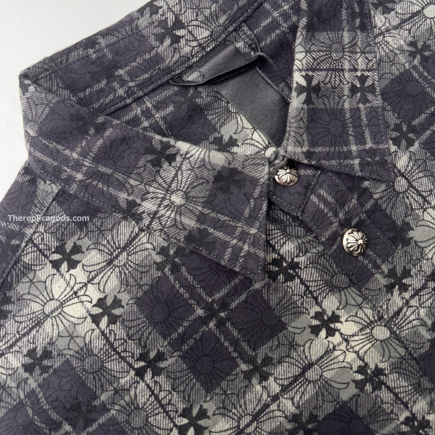 MONOGRAM CROSS PATCH FLANNEL SHIRT - SH535