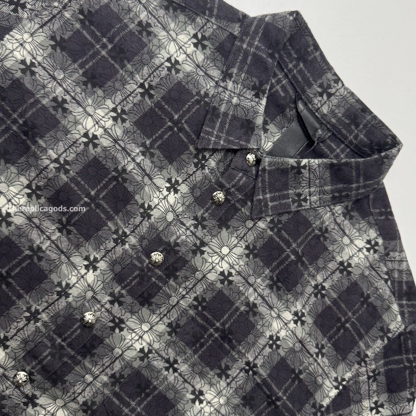 MONOGRAM CROSS PATCH FLANNEL SHIRT - SH535