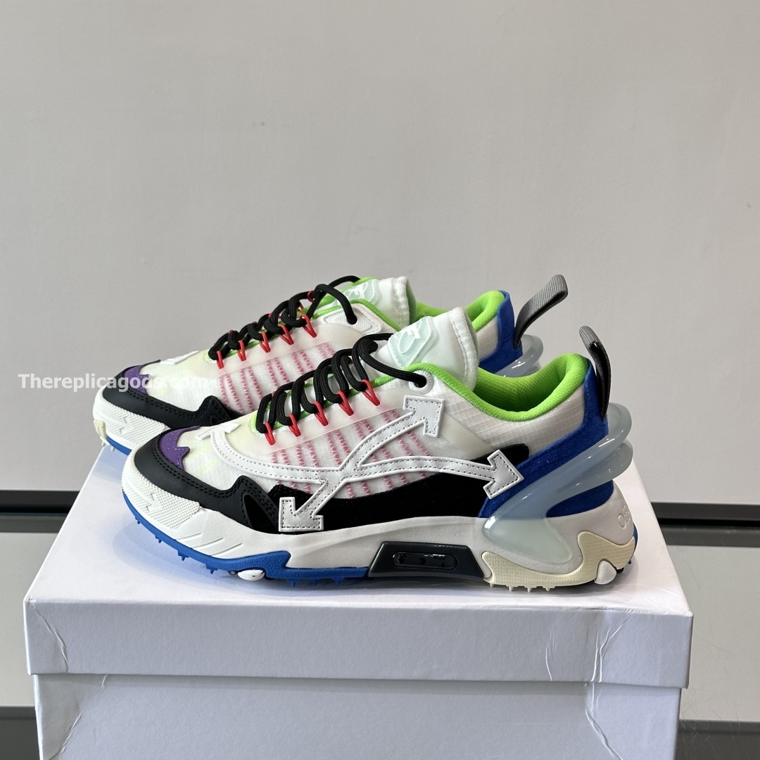 ODSY-2000 SNEAKERS IN WHITE, BLACK AND BLUE - OW94