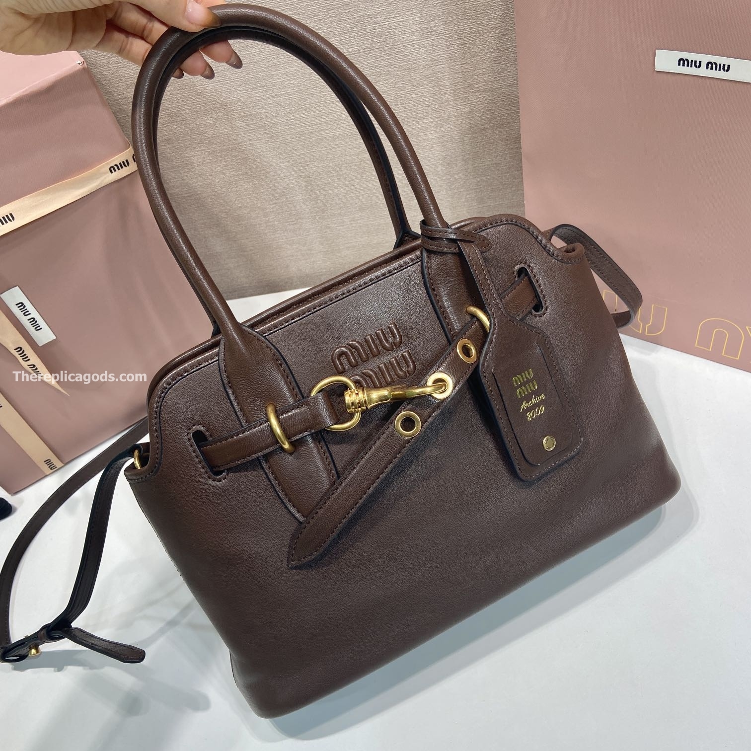 AVENTURE BAG DARK BROWN NAPPA LEATHER