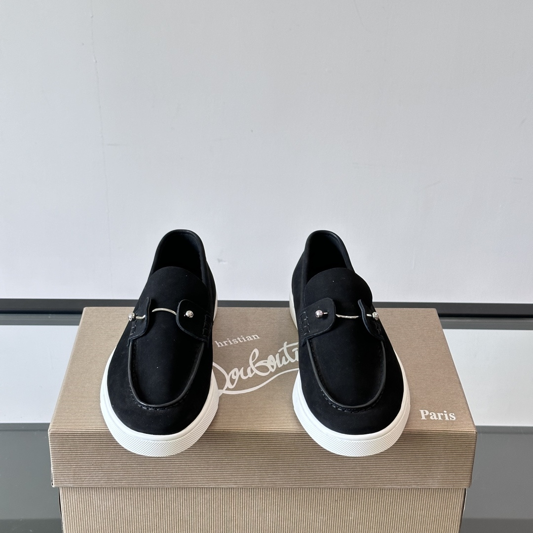 CHAMBELIBOAT BOAT SHOES IN BLACK - CL169