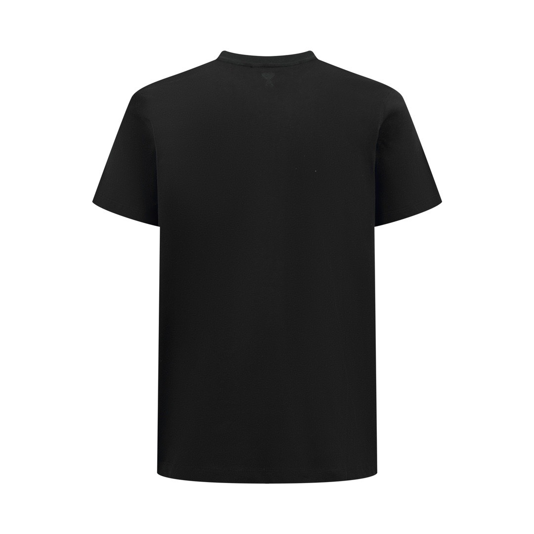 PARIS COTTON LOGO T-SHIRT IN BLACK - TP985