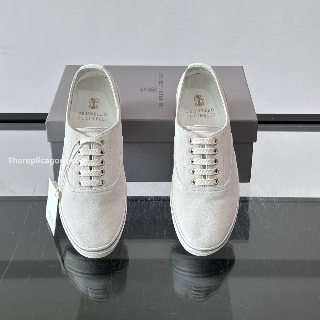 SUEDE SNEAKERS IN WHITE, photo 5