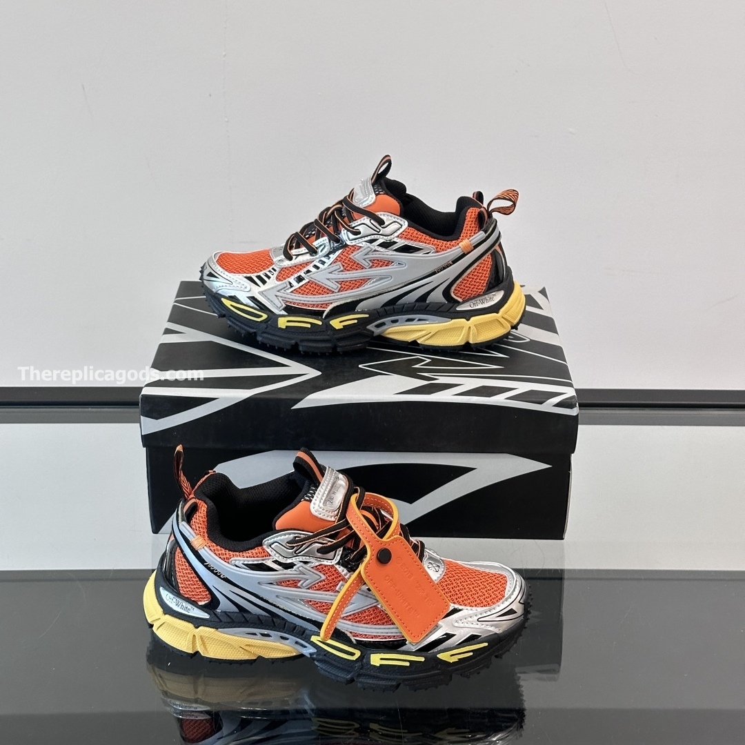 BE RIGHT BACK SNEAKERS IN GREY AND ORANGE - OW64