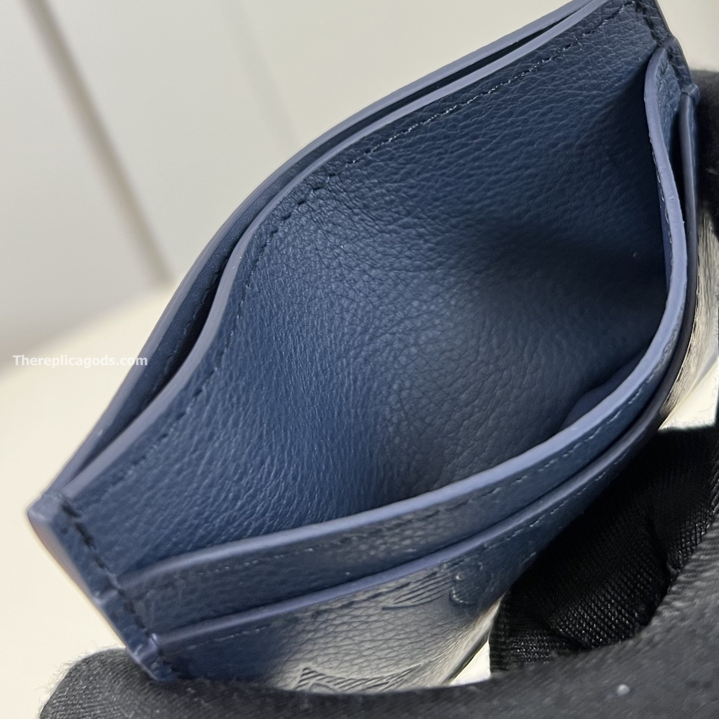 POCKET ORGANIZER NAVY BLUE MONOGRAM SHADOW M14786
