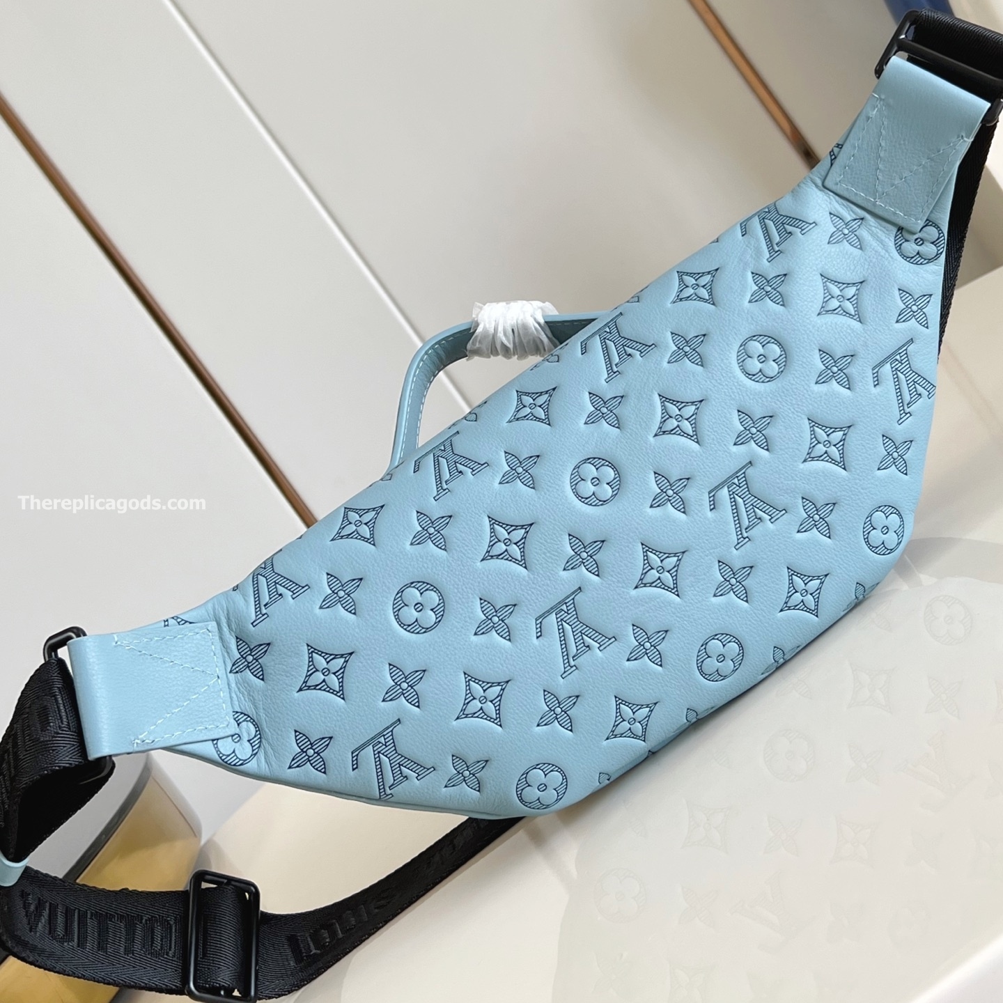 RUSH BUMBAG SKY BLUE MONOGRAM SHADOW M14782