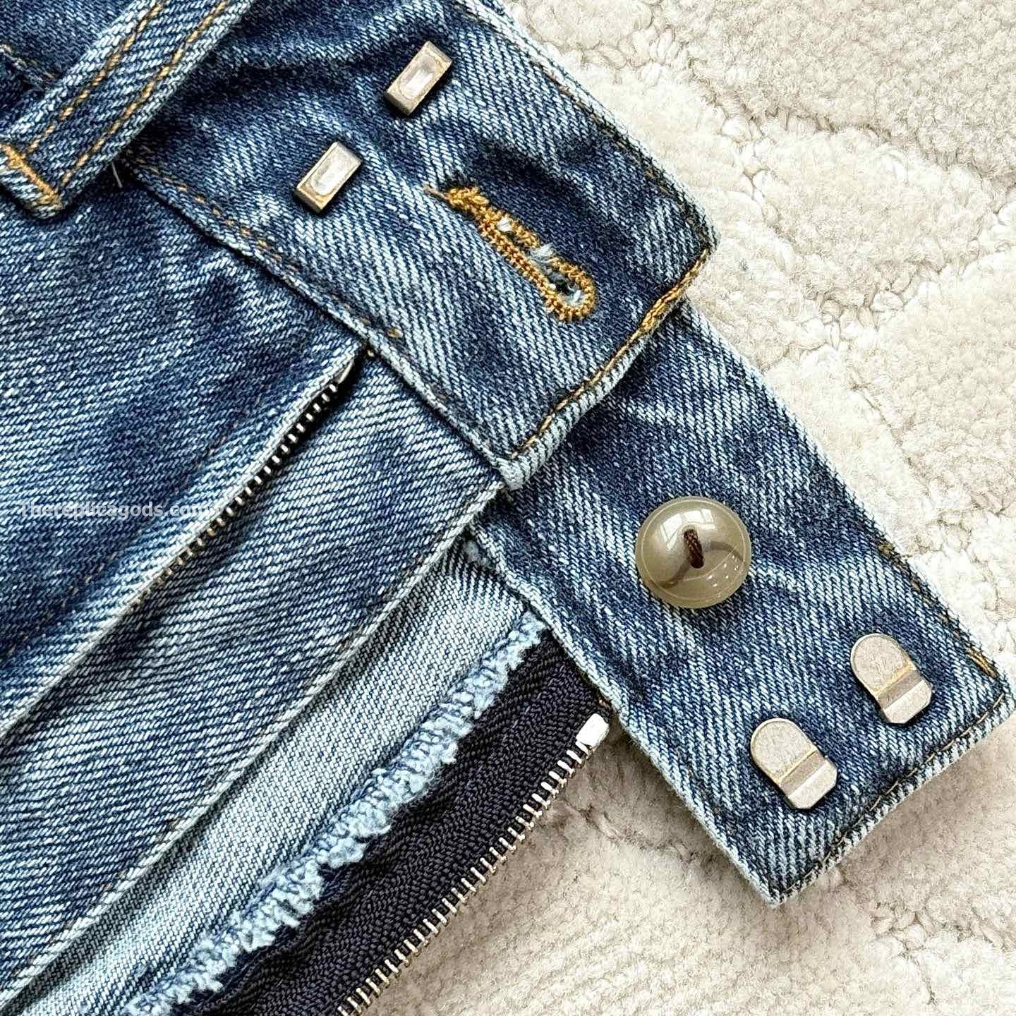 DRAPED JEANS IN DENIM - TP566