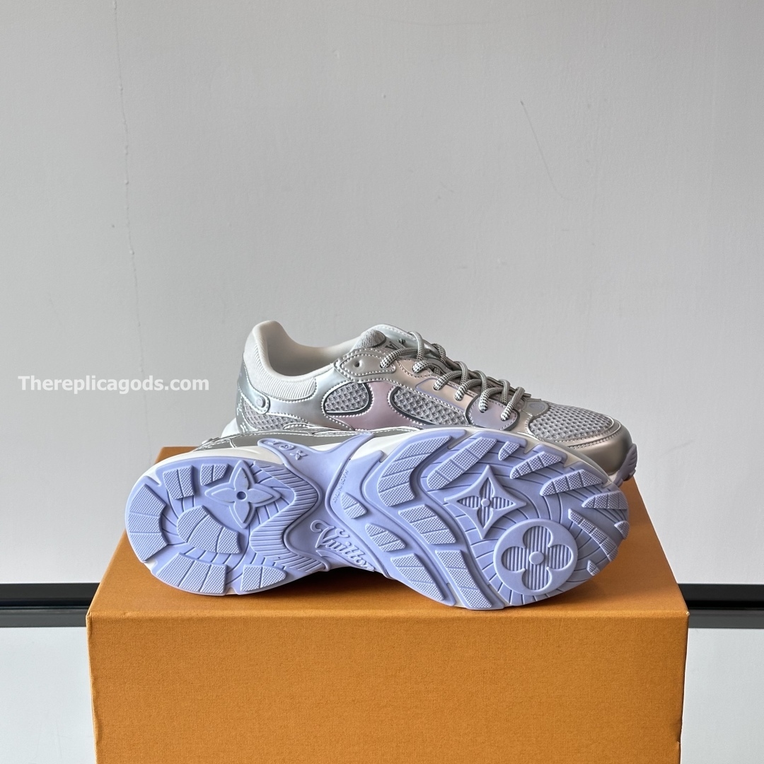 OLYMPIA SNEAKERS IN GREY AND PURPLE - LV954
