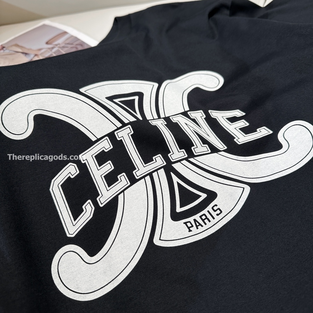 LOOSE T-SHIRT IN BLACK COTTON JERSEY - TP632