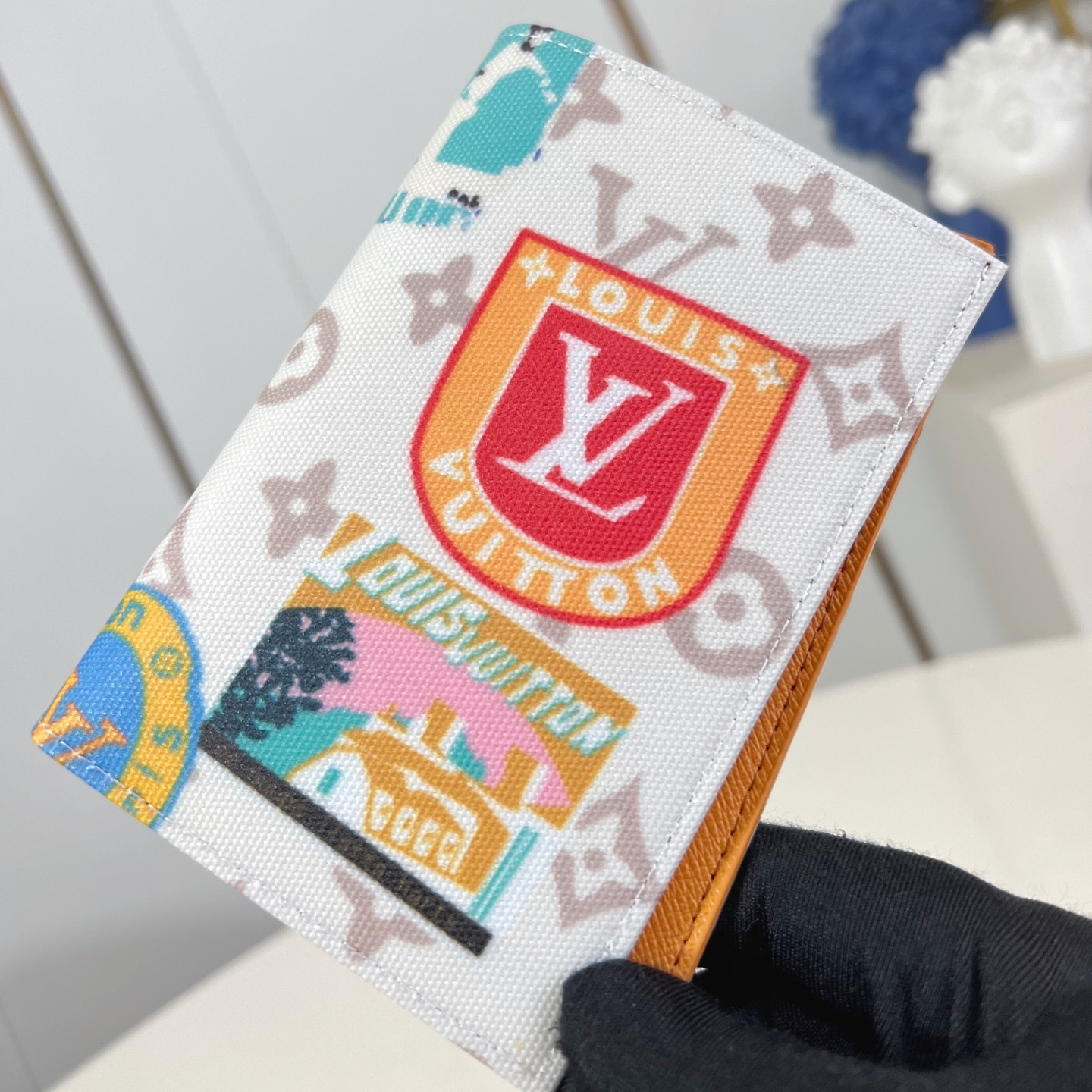 PASSPORT COVER MONOGRAM DUNE CANVAS M14621
