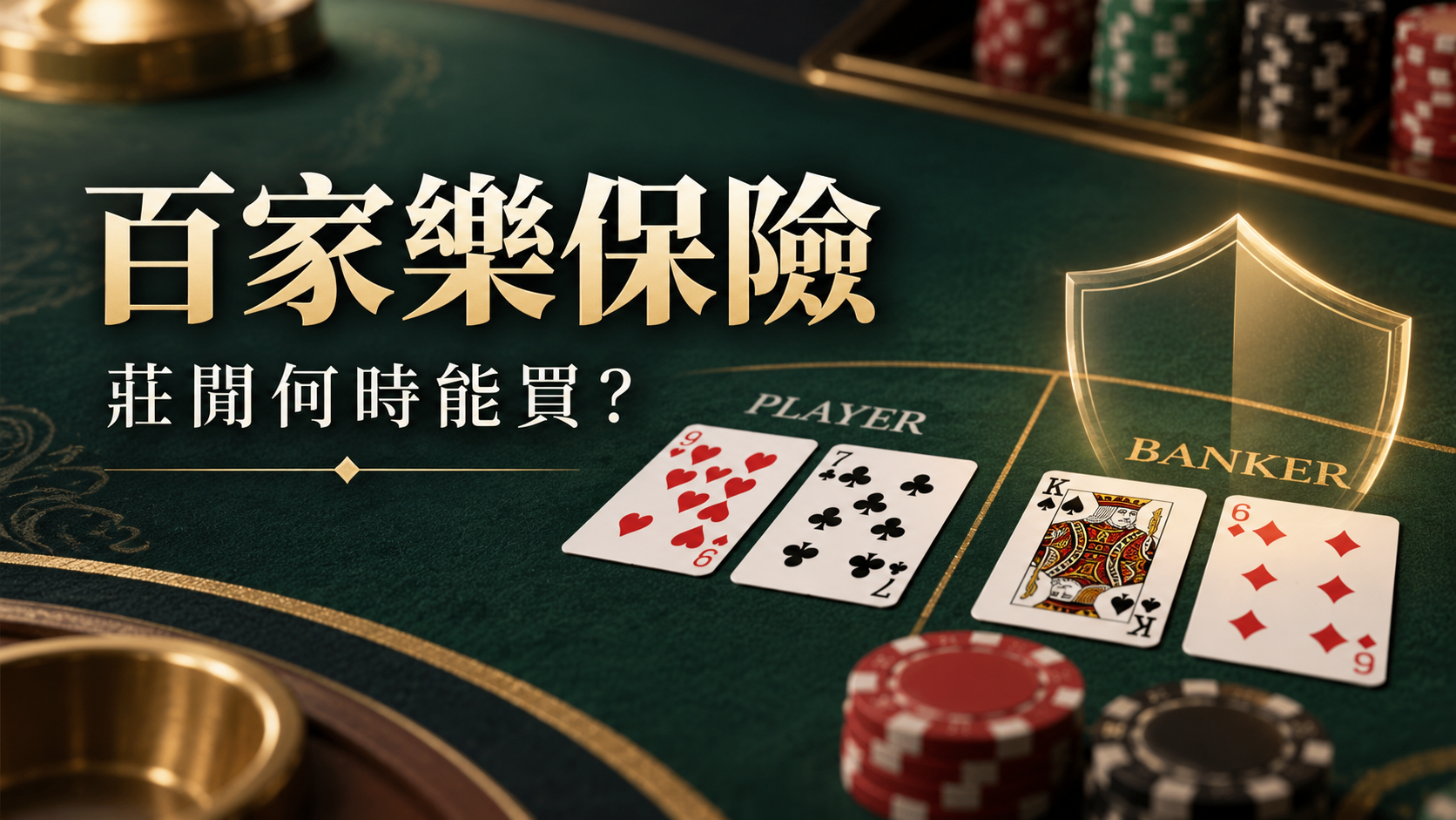 百家樂保險怎麼玩？莊閒何時能買、賠率與玩法規則完整介紹！