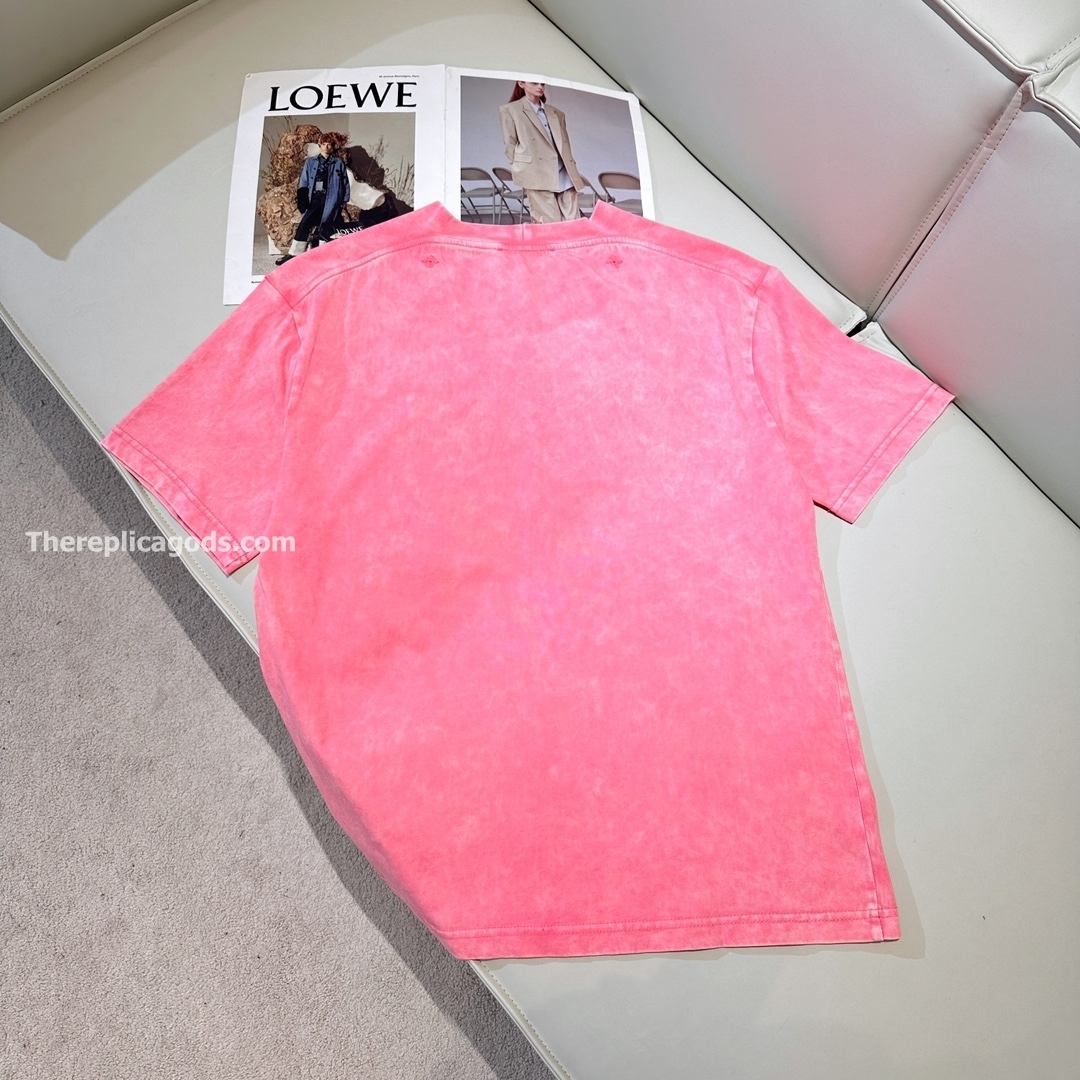 WASHED RIBBED T-SHIRT IN PINK - TP631