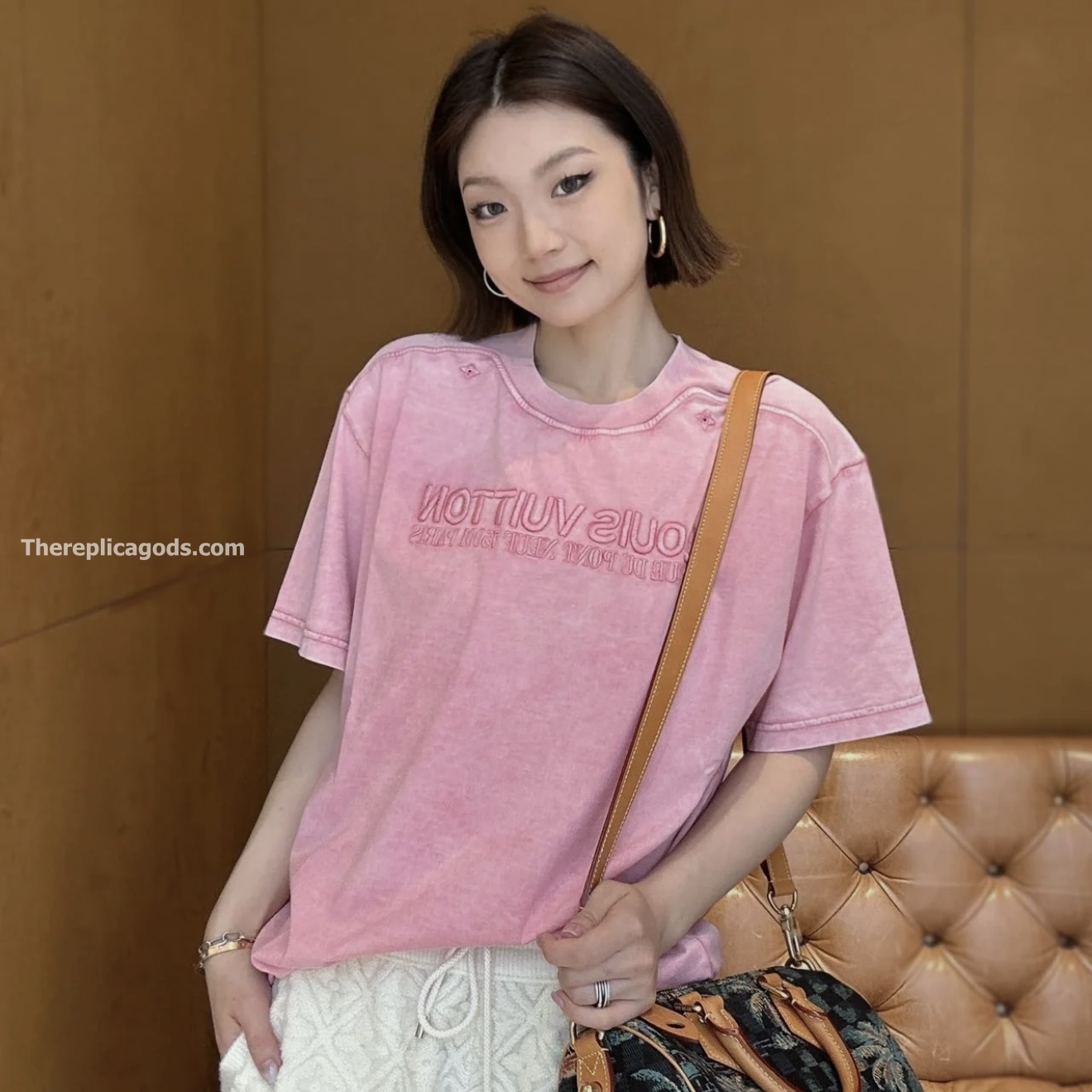 WASHED RIBBED T-SHIRT IN PINK - TP631